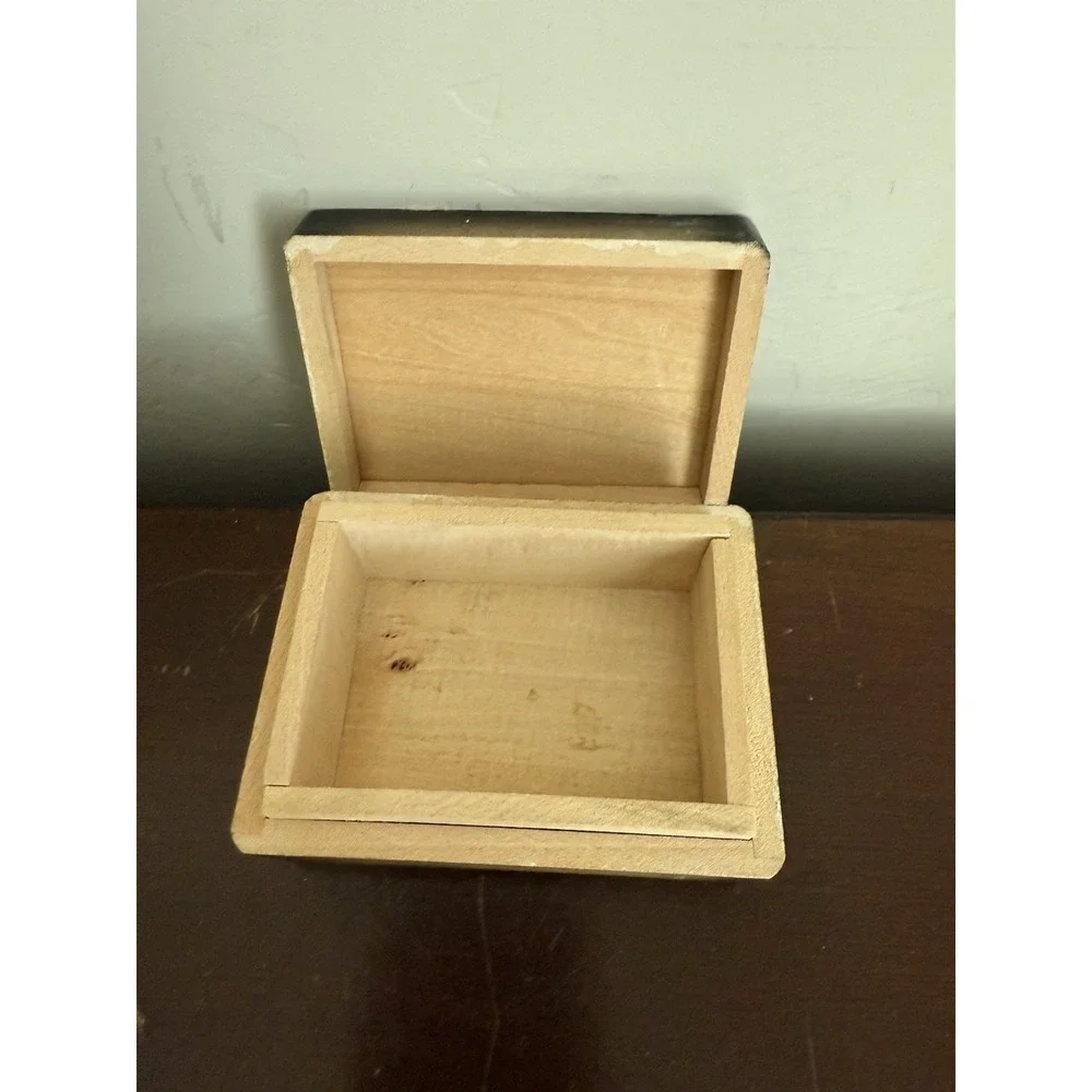 Vintage MCM Mosaic Tile and Wood Trinket Box, Keepsake Box
